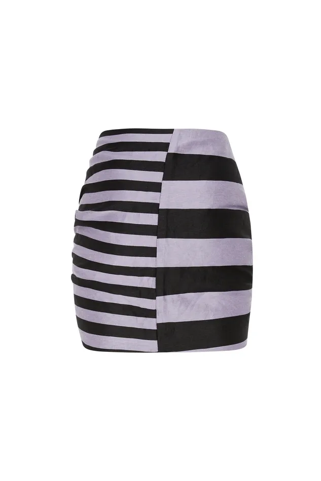 BONDI BORN Skirts Maroma Sarong Skirt 8211 Purple Stripe 8211 Women
