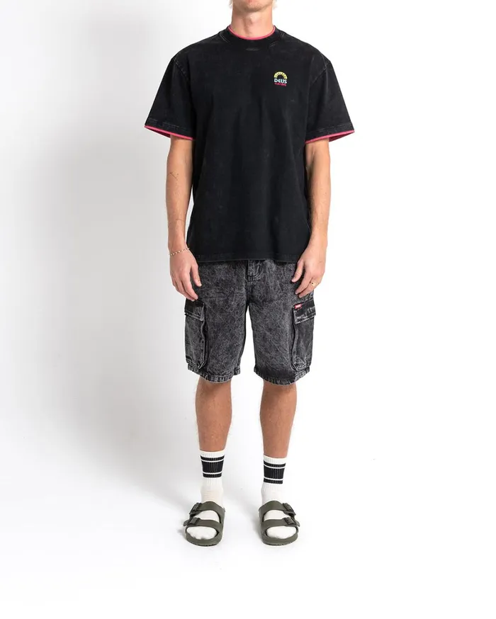Burly Cargo Short 8211 Mid Black Men Deus Ex Machina Shorts