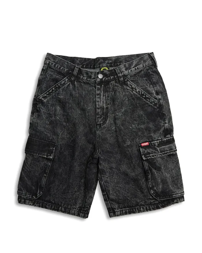 Burly Cargo Short 8211 Mid Black Men Deus Ex Machina Shorts Burly Cargo Short 8211 Mid Black Men Deus Ex Machina Shorts