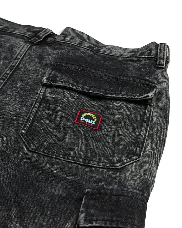 Burly Cargo Short 8211 Mid Black Men Deus Ex Machina Shorts Burly Cargo Short 8211 Mid Black Men Deus Ex Machina Shorts