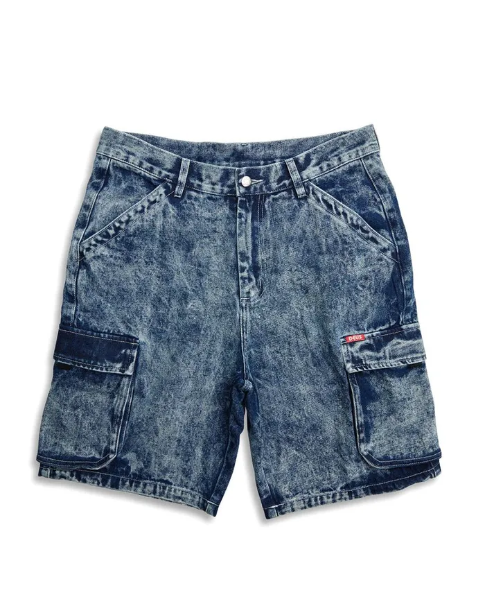 Burly Cargo Short 8211 Mid Indigo Men Deus Ex Machina Shorts Burly Cargo Short 8211 Mid Indigo Men Deus Ex Machina Shorts
