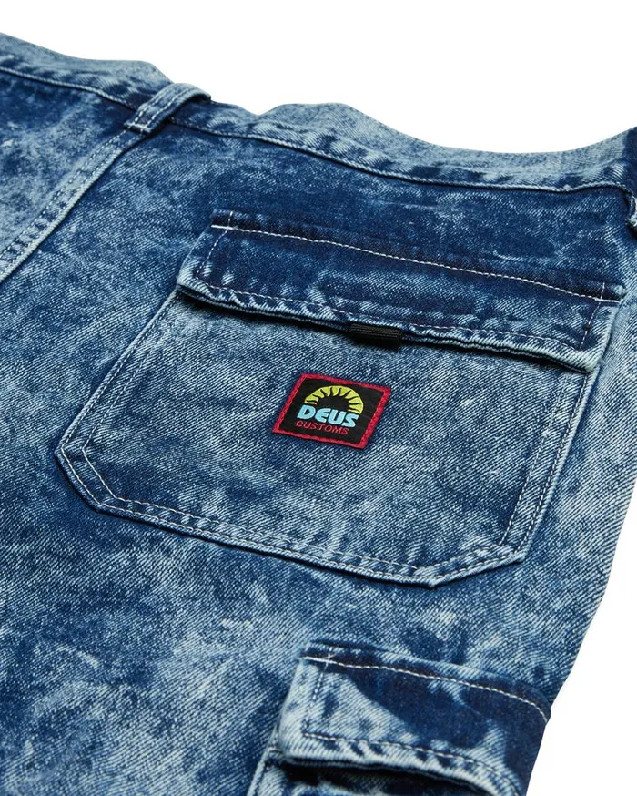 Burly Cargo Short 8211 Mid Indigo Men Deus Ex Machina Shorts Burly Cargo Short 8211 Mid Indigo Men Deus Ex Machina Shorts