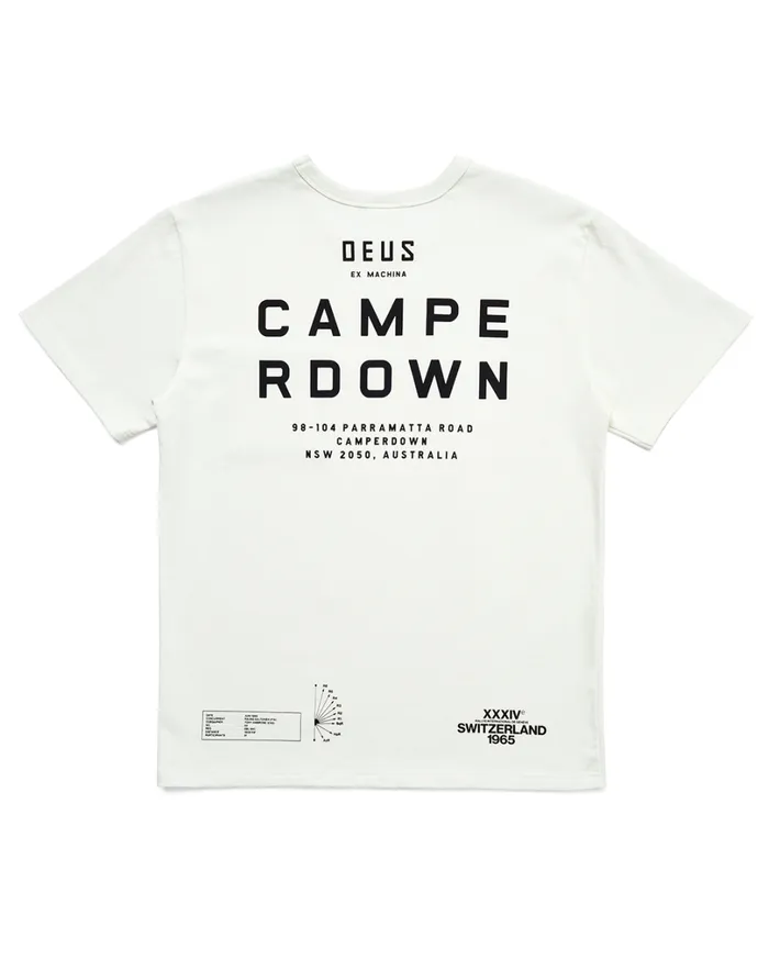 Camperdown Address Tee 8211 Vintage White Men Deus Ex Machina Tees Camperdown Address Tee 8211 Vintage White Men Deus Ex Machina Tees