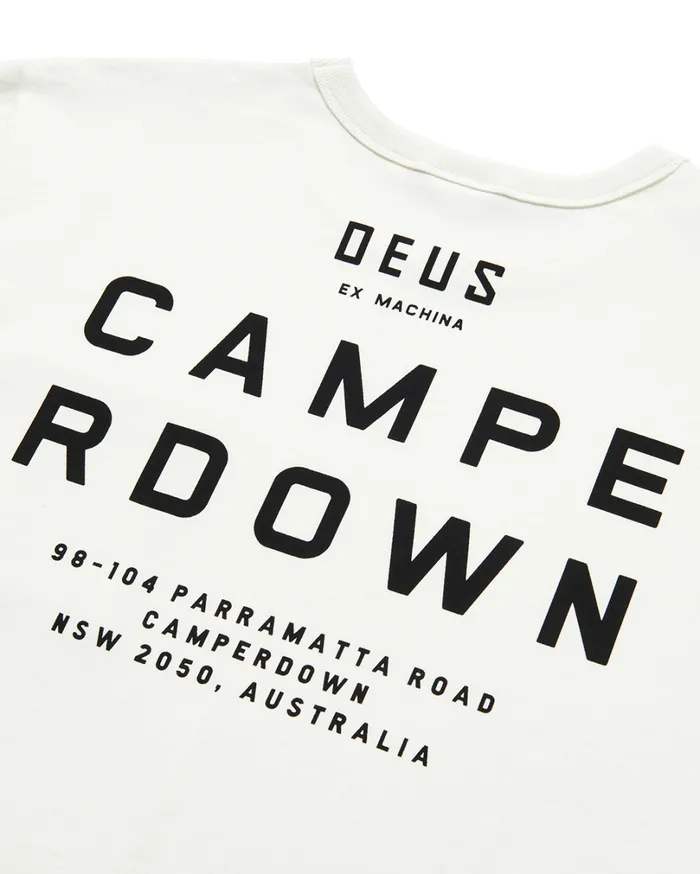 Camperdown Address Tee 8211 Vintage White Men Deus Ex Machina Tees Camperdown Address Tee 8211 Vintage White Men Deus Ex Machina Tees