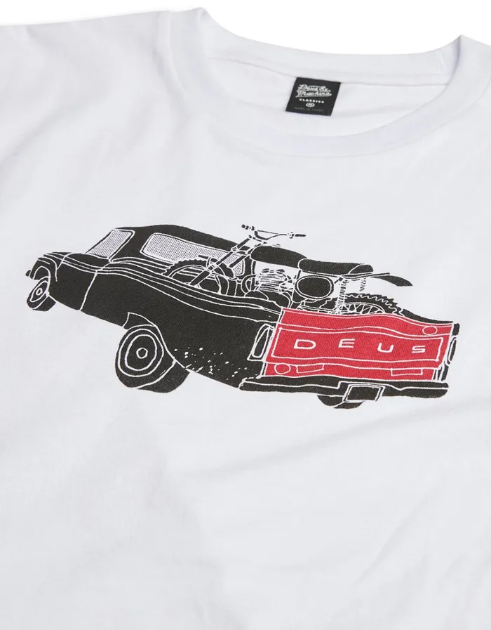 Carby Pickup Tee 8211 White MenWomen Deus Ex Machina Tees Carby Pickup Tee 8211 White MenWomen Deus Ex Machina Tees