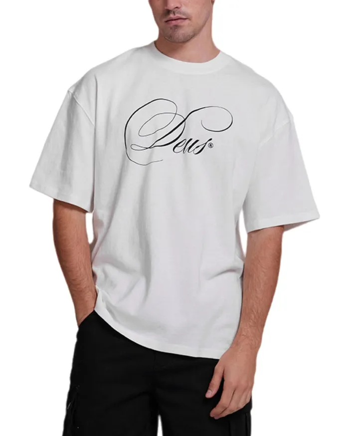 Caution Tee 8211 Vintage White Men Deus Ex Machina Tees Caution Tee 8211 Vintage White Men Deus Ex Machina Tees