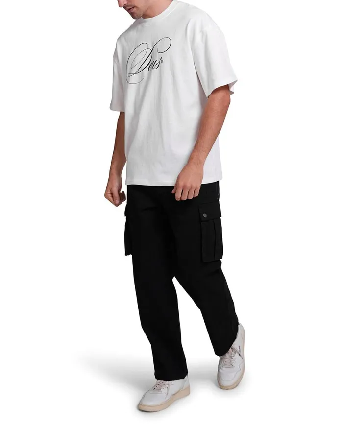 Caution Tee 8211 Vintage White Men Deus Ex Machina Tees Caution Tee 8211 Vintage White Men Deus Ex Machina Tees
