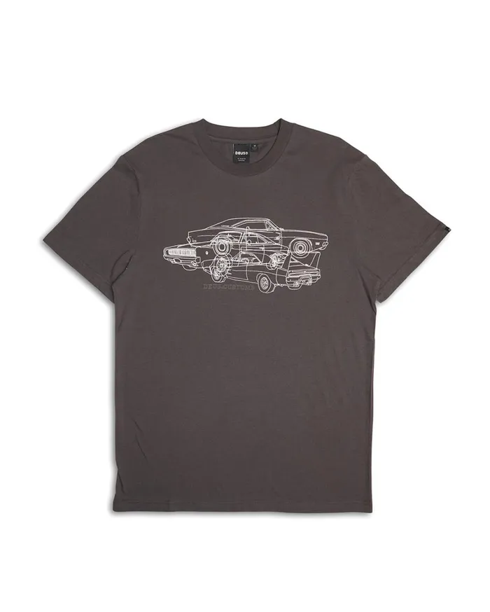 Charger Tee 8211 Anthracite Men Deus Ex Machina Tees Charger Tee 8211 Anthracite Men Deus Ex Machina Tees
