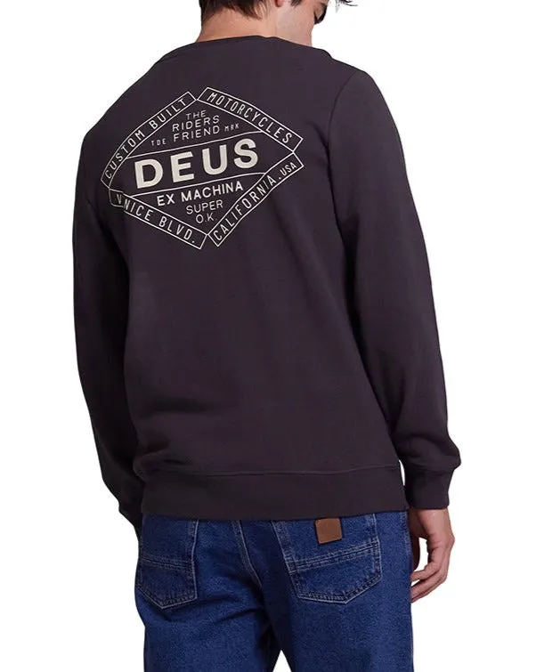 Chatterbox Crew 8211 Anthracite Men Deus Ex Machina Hoodies and Sweaters