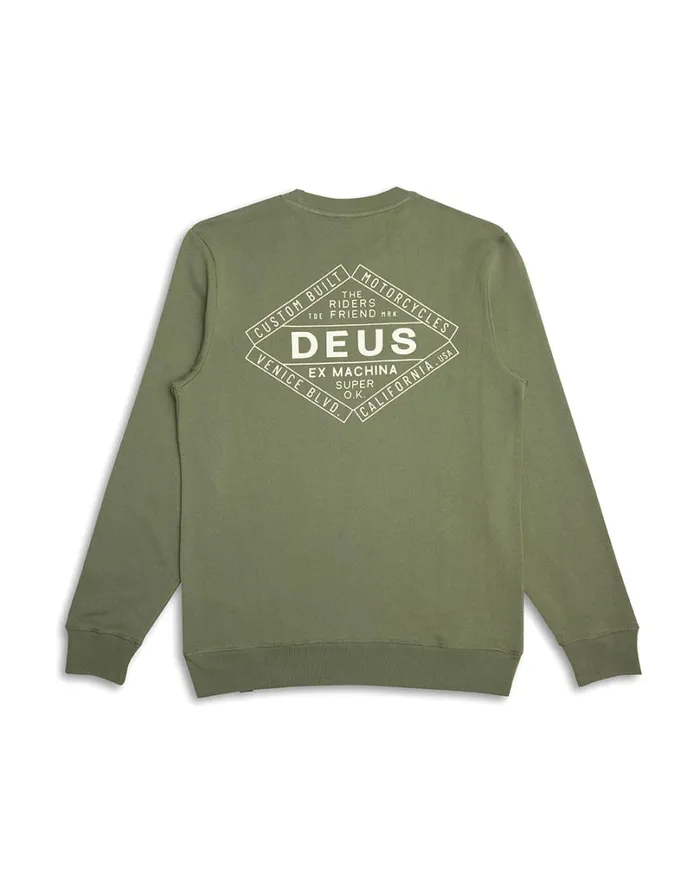 Chatterbox Crew 8211 Lichen Green Men Deus Ex Machina Hoodies and Sweaters Chatterbox Crew 8211 Lichen Green Men Deus Ex Machina Hoodies and Sweaters