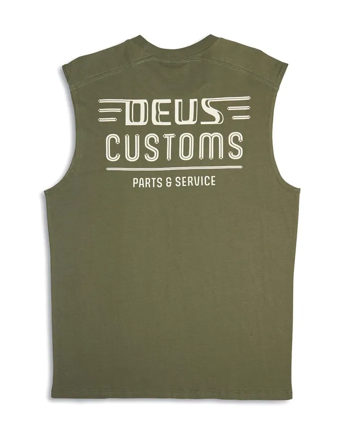 Chrome Muscle 8211 Lichen Green Men Deus Ex Machina Tees Chrome Muscle 8211 Lichen Green Men Deus Ex Machina Tees