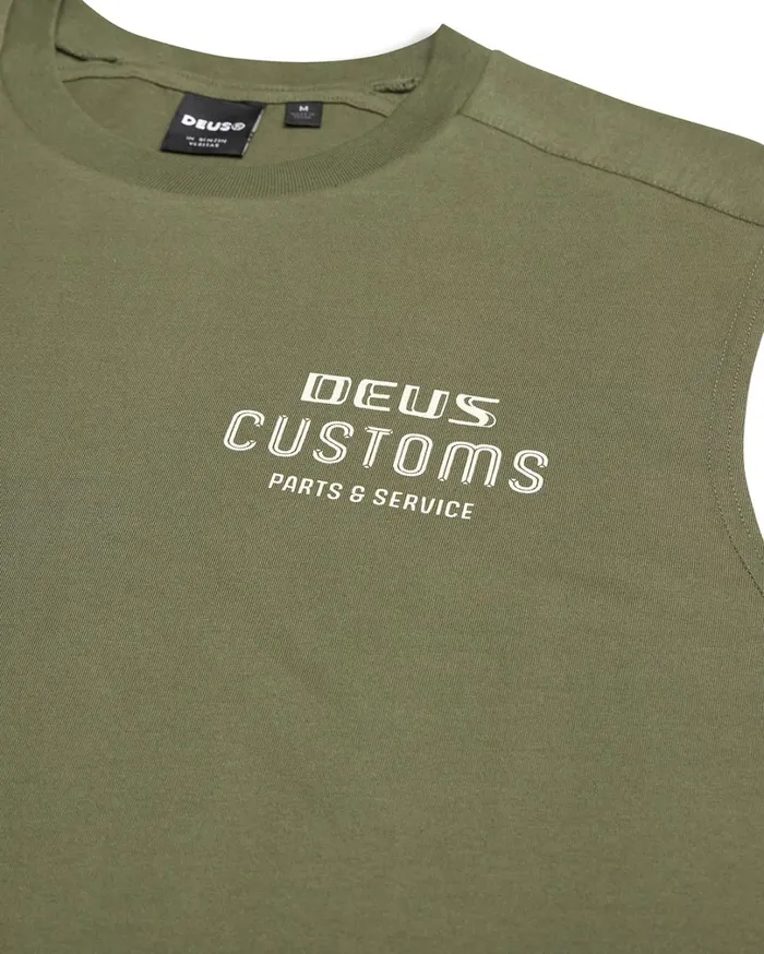 Chrome Muscle 8211 Lichen Green Men Deus Ex Machina Tees Chrome Muscle 8211 Lichen Green Men Deus Ex Machina Tees