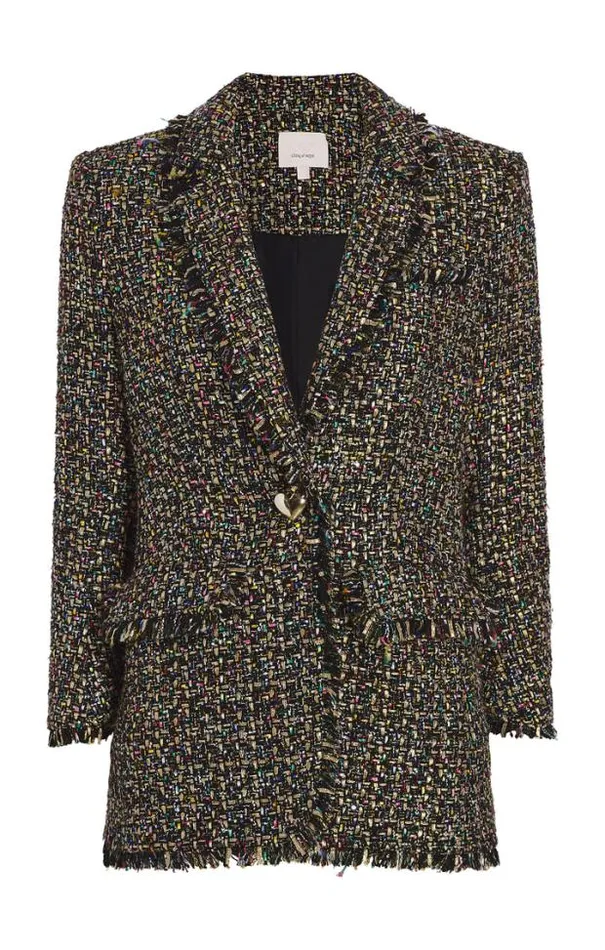 Cinq A Sept Blazers Women Confetti Tweed Khloe Blazer Black Multi