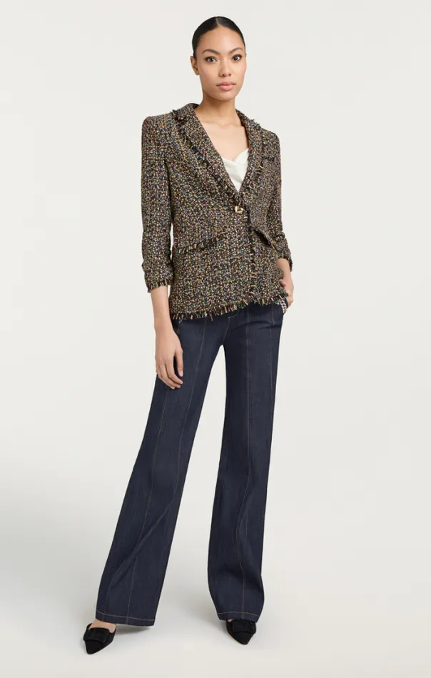 Cinq A Sept Blazers Women Confetti Tweed Khloe Blazer Black Multi