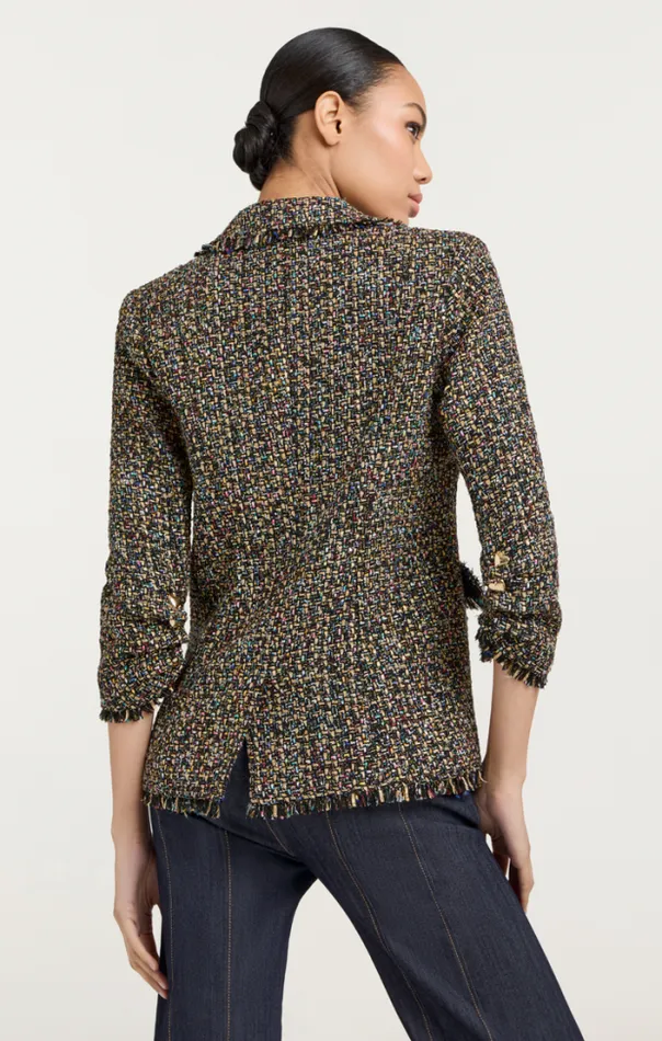 Cinq A Sept Blazers Women Confetti Tweed Khloe Blazer Black Multi