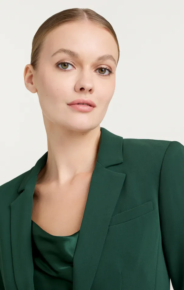 Cinq A Sept Blazers Women Crepe Khloe Blazer Dark Emerald