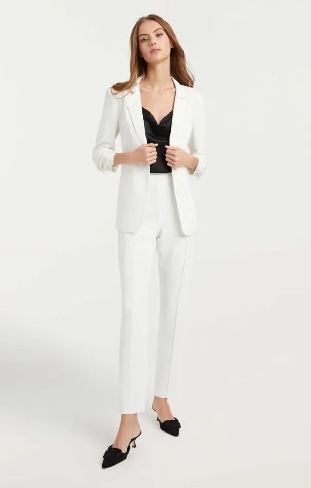 Cinq A Sept Blazers Women Crepe Khloe Blazer Ivory