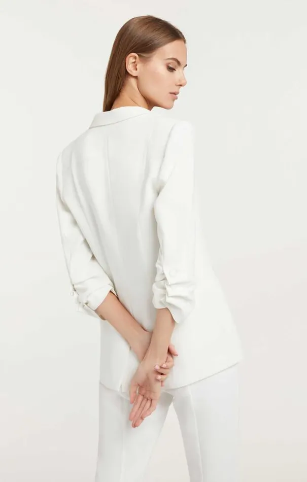 Cinq A Sept Blazers Women Crepe Khloe Blazer Ivory