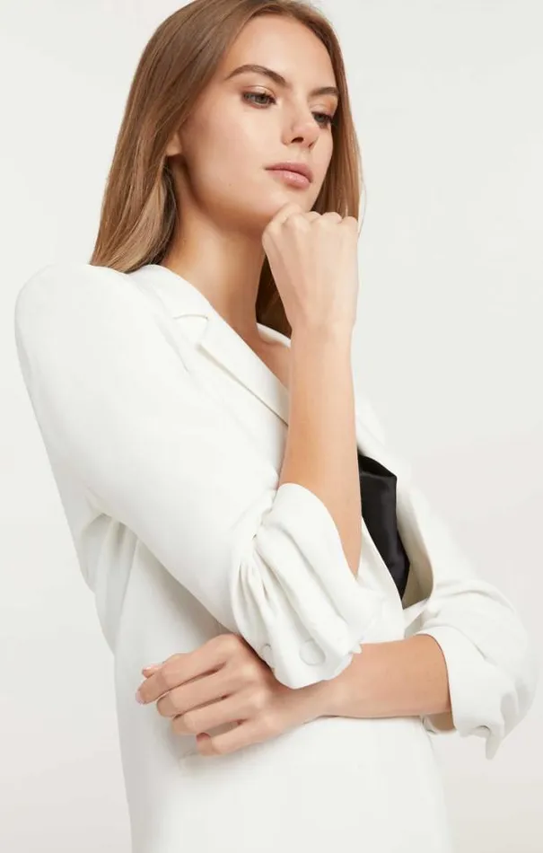 Cinq A Sept Blazers Women Crepe Khloe Blazer Ivory