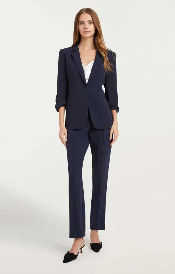Cinq A Sept Blazers Women Crepe Khloe Blazer Navy