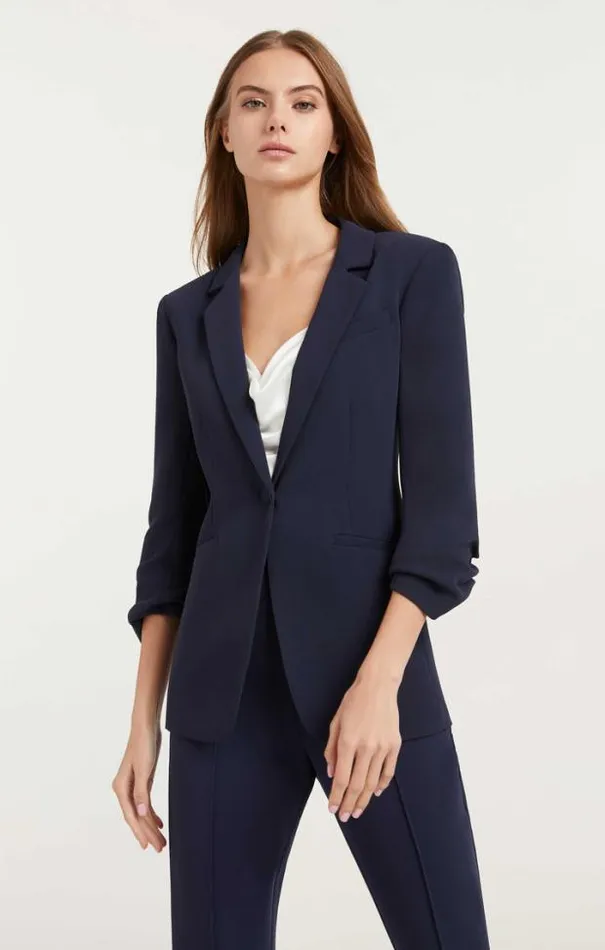 Cinq A Sept Blazers Women Crepe Khloe Blazer Navy