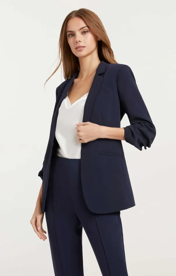 Cinq A Sept Blazers Women Crepe Khloe Blazer Navy