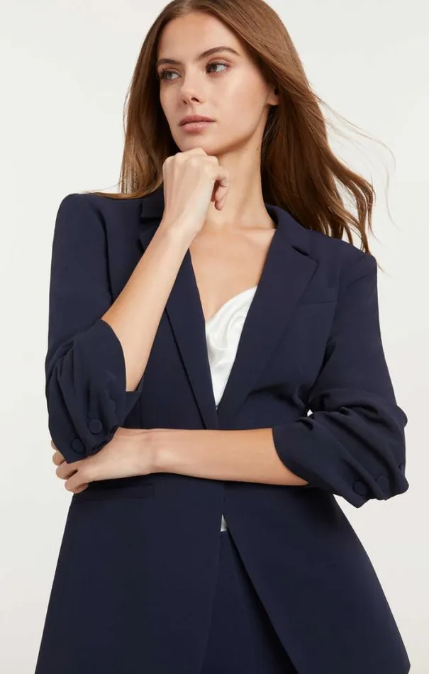 Cinq A Sept Blazers Women Crepe Khloe Blazer Navy