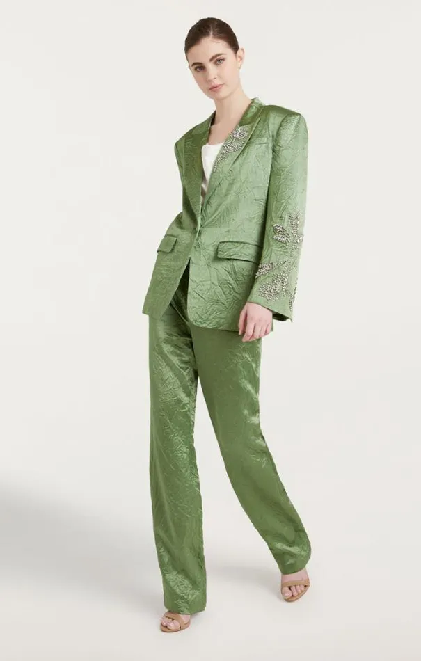 Cinq A Sept Blazers Women Crystal Floral Embellished Cheyenne Blazer Bonsai