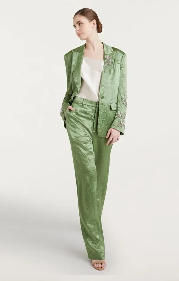 Cinq A Sept Blazers Women Crystal Floral Embellished Cheyenne Blazer Bonsai