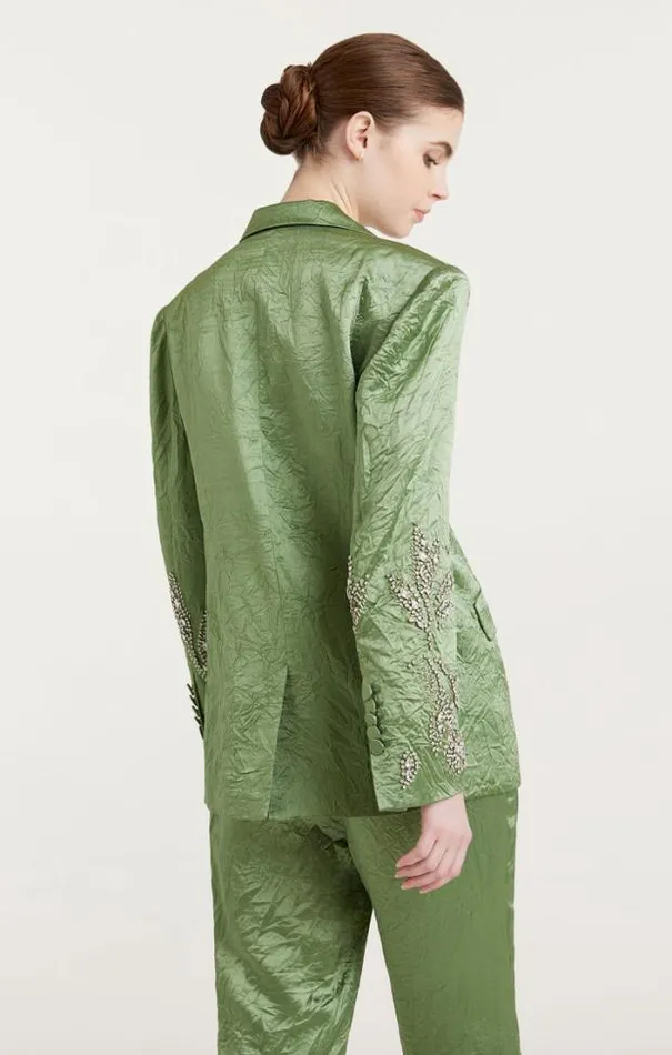 Cinq A Sept Blazers Women Crystal Floral Embellished Cheyenne Blazer Bonsai