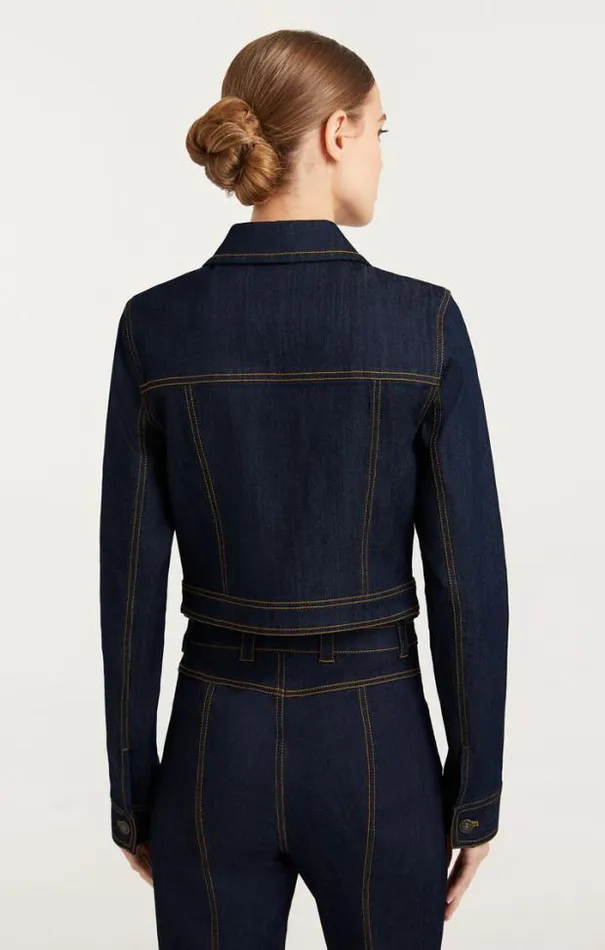 Cinq A Sept Blazers Women Crystal Floral Regina Jacket Indigo