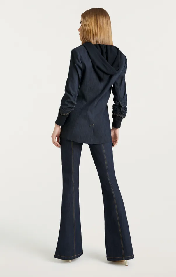 Cinq A Sept Blazers Women Denim Hooded Khloe Blazer Indigo