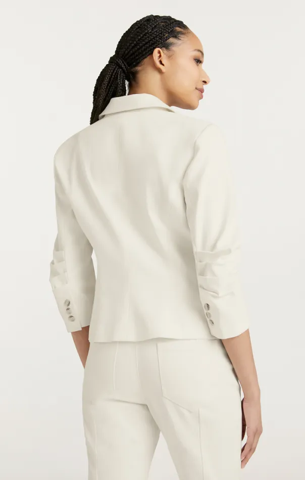 Cinq A Sept Blazers Women Denim Le Petit Khloe Blazer Gardenia