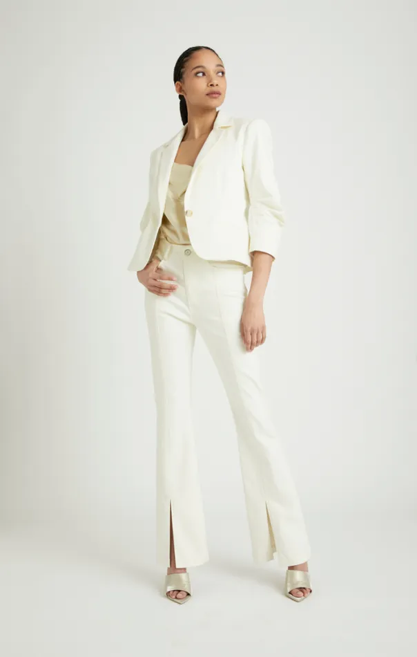 Cinq A Sept Blazers Women Denim Le Petit Khloe Blazer Gardenia