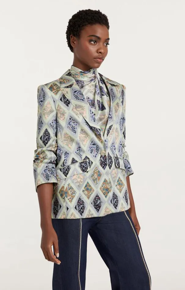 Cinq A Sept Blazers Women Diamond Sea Kylie Blazer Celadon Multi