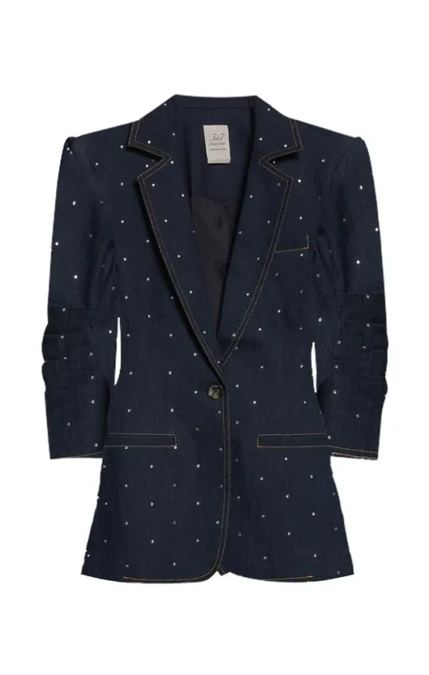 Cinq A Sept Blazers Women Ditsy Rhinestone Khloe Blazer Indigo
