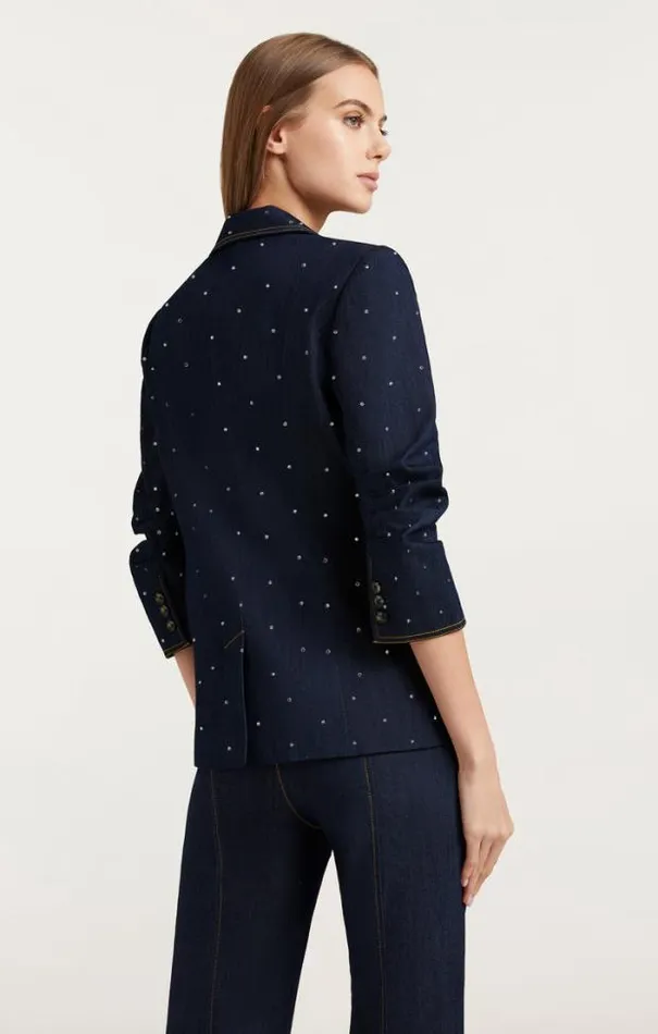 Cinq A Sept Blazers Women Ditsy Rhinestone Khloe Blazer Indigo