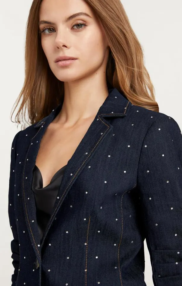 Cinq A Sept Blazers Women Ditsy Rhinestone Khloe Blazer Indigo