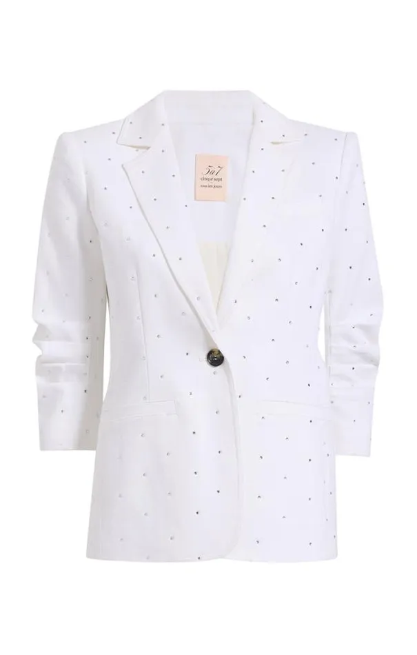 Cinq A Sept Blazers Women Ditsy Rhinestone Khloe Blazer White