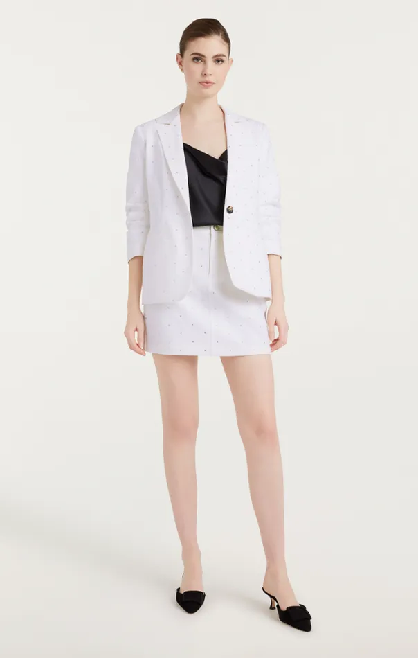 Cinq A Sept Blazers Women Ditsy Rhinestone Khloe Blazer White
