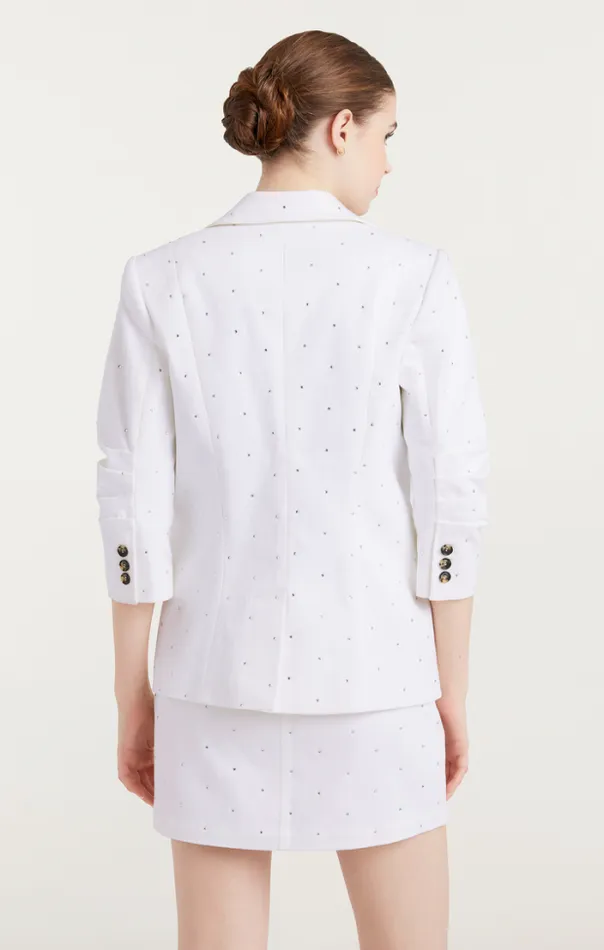 Cinq A Sept Blazers Women Ditsy Rhinestone Khloe Blazer White