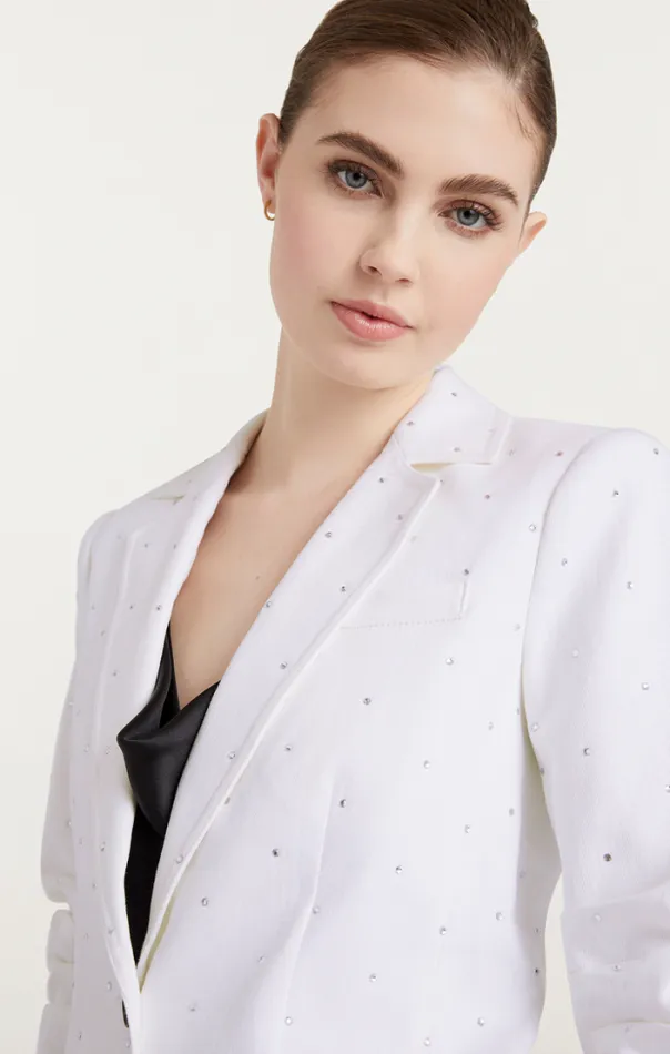 Cinq A Sept Blazers Women Ditsy Rhinestone Khloe Blazer White