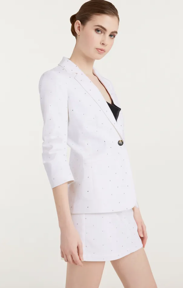 Cinq A Sept Blazers Women Ditsy Rhinestone Khloe Blazer White