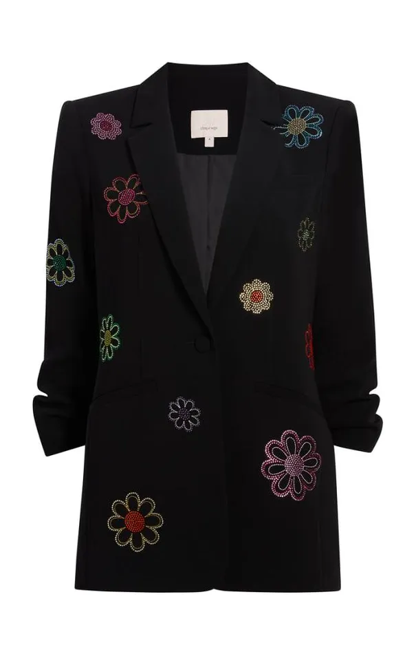 Cinq A Sept Blazers Women Heatset Daisies Khloe Blazer Black