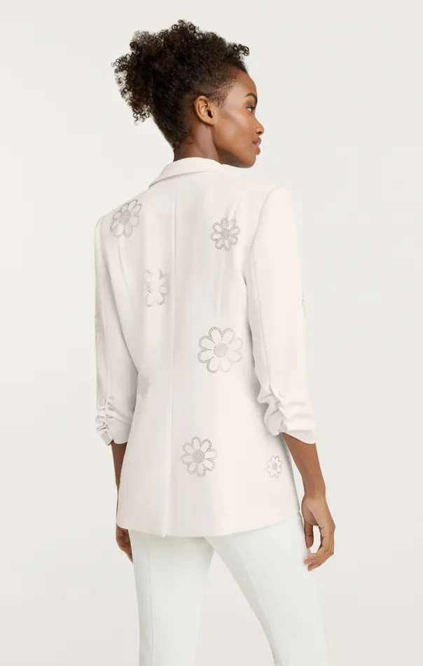 Cinq A Sept Blazers Women Heatset Daisies Khloe Blazer Ivory