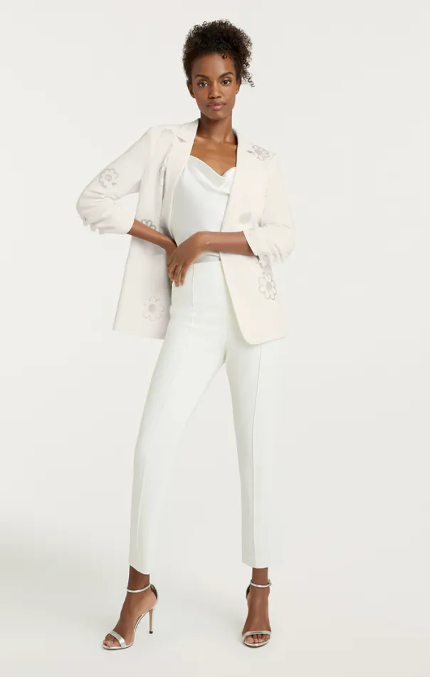 Cinq A Sept Blazers Women Heatset Daisies Khloe Blazer Ivory