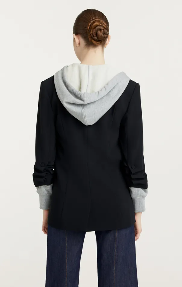 Cinq A Sept Blazers Women Hooded Khloe Blazer Blackheather Grey