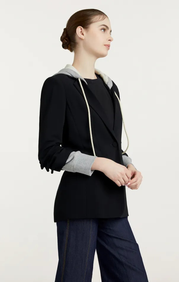 Cinq A Sept Blazers Women Hooded Khloe Blazer Blackheather Grey