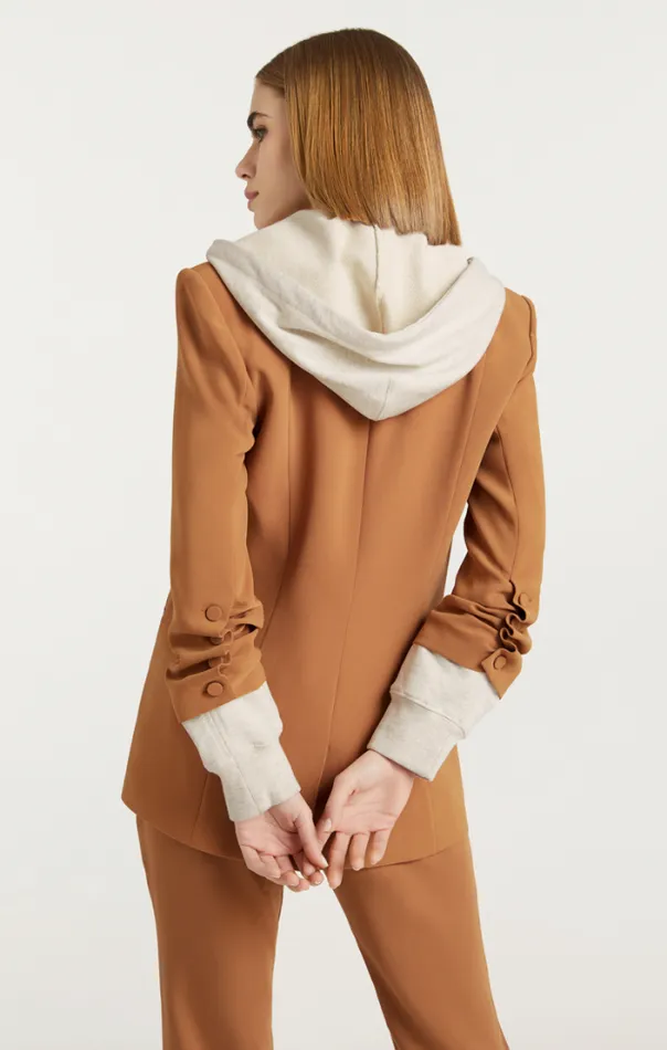 Cinq A Sept Blazers Women Hooded Khloe Blazer Cinnamonoatmeal