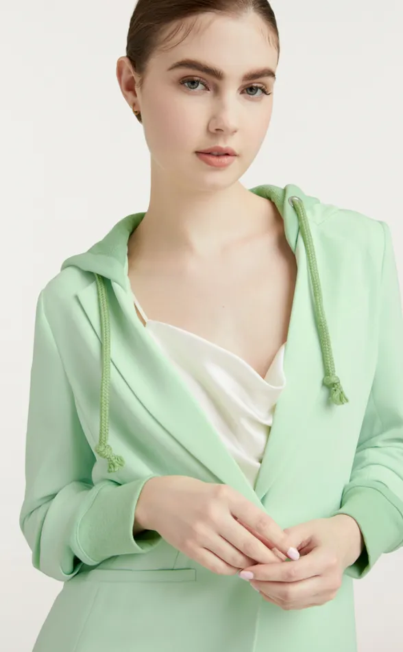 Cinq A Sept Blazers Women Hooded Khloe Blazer Green Papaya